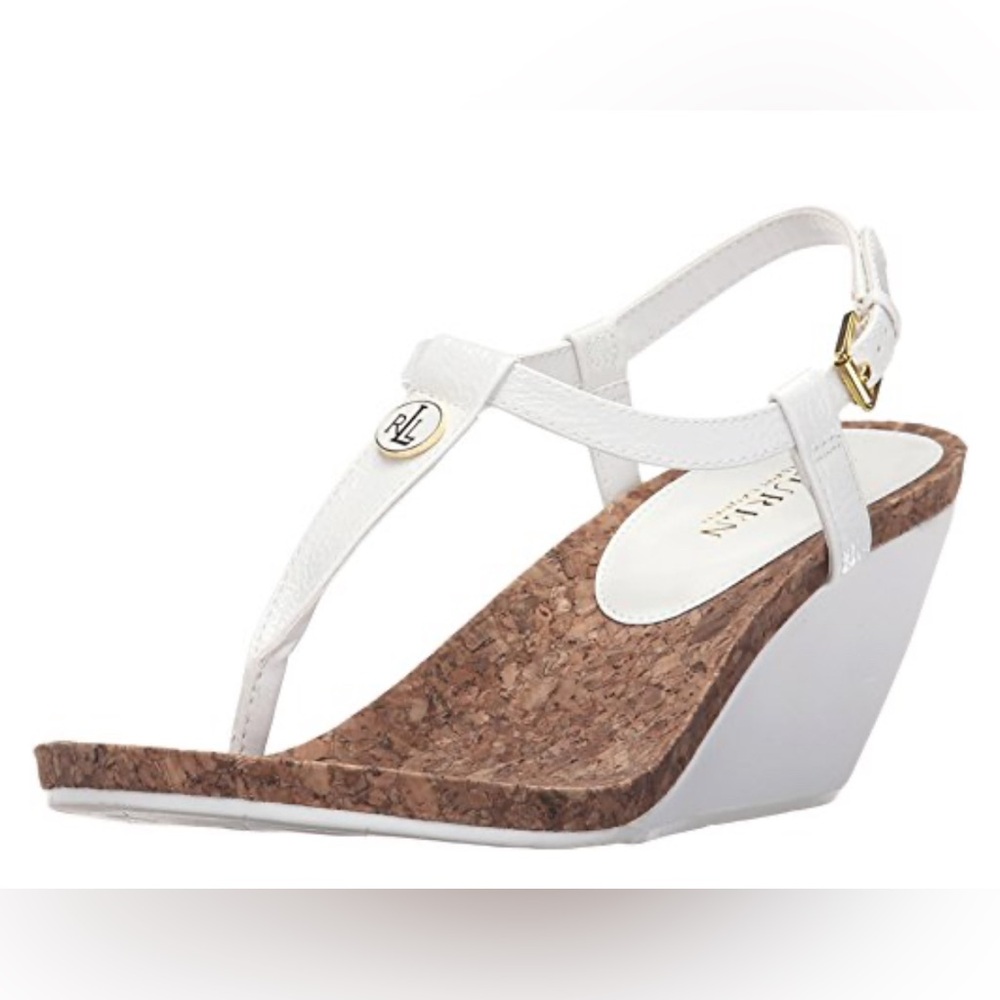 Ralph Lauren Reeta Cork Wedge Size 6.5 - Picture 2 of 9